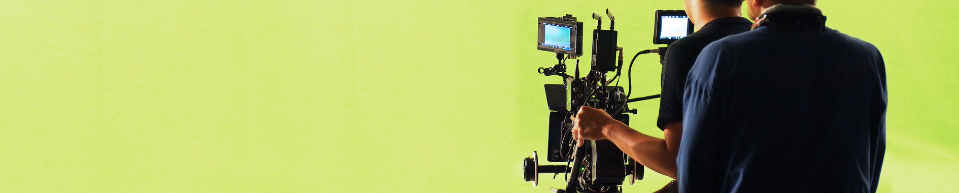 Cameraperson Shooting with a Green Screen